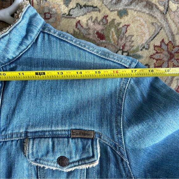Ruff Hewn vintage denim and shearling lined jacket size Medium - Picture 9 of 11